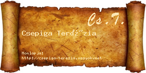 Csepiga Terézia névjegykártya